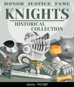 Illustration de l'affiche de chevalier Illustration de Vecteur