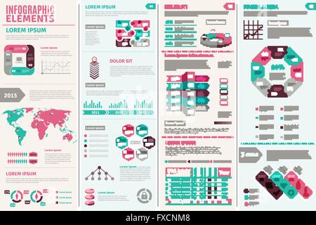 Ensemble de conception infographique Illustration de Vecteur