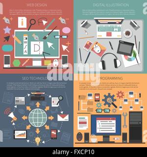 Web Design Concept Illustration de Vecteur