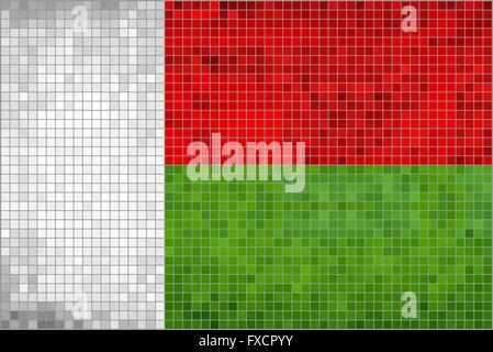 Pavillon de Madagascar Illustration de Vecteur