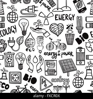 Modèle transparent avec des symboles de l'énergie Illustration de Vecteur