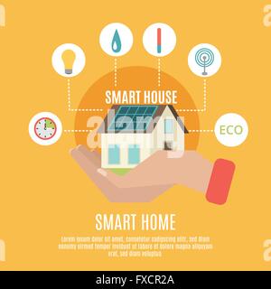 L'icône Smart home concept télévision poster Illustration de Vecteur