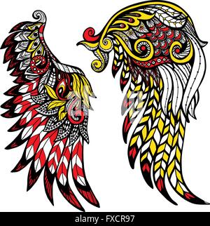 Ailes de couleur défini Illustration de Vecteur