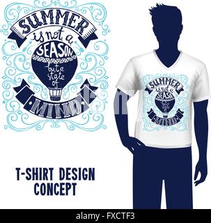 Lettrage Design de T-shirt Illustration de Vecteur