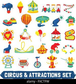 Circus Icons Set Illustration de Vecteur