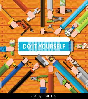 Bricolage mains Poster Illustration de Vecteur