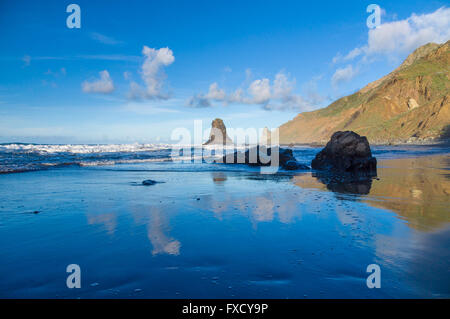 Côte de Benijo beach ou Playa de Benijo, île de Ténérife, Espagne Banque D'Images