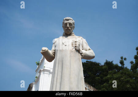 Statue de saint François-Xavier à Malacca Banque D'Images