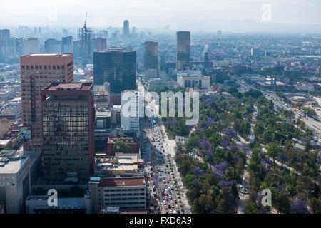 Vue depuis la torre Latinoamericana de Mexico Banque D'Images