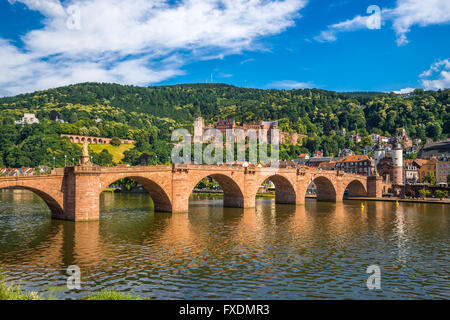 Heidelberg, le château, le vieux pont, Banque D'Images