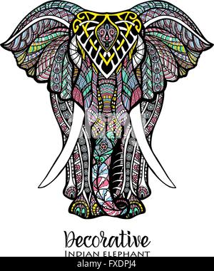 Illustration Couleur de l'éléphant Illustration de Vecteur