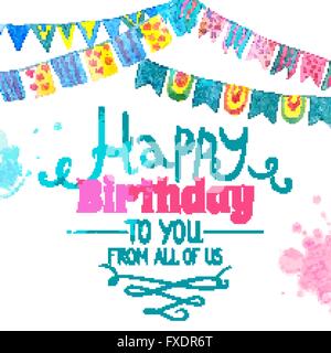 Happy Birthday Card Illustration de Vecteur