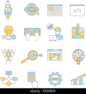 Ligne d’icônes Web Illustration de Vecteur