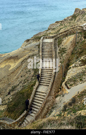 Beau sable dans Barrika, Bilbao, Pays Basque, Espagne Banque D'Images