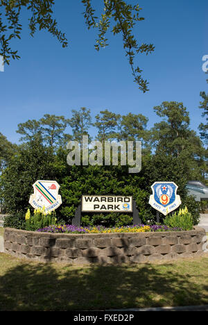 Warbird Park sign Myrtle Beach SC USA Banque D'Images