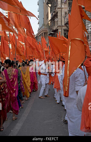 L'image de procession était tourné en Girgaon Mumbai, Maharashtra, Inde Banque D'Images