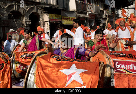 L'image de procession était tourné en Girgaon Mumbai, Maharashtra, Inde Banque D'Images