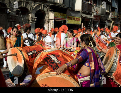 L'image de procession était tourné en Girgaon Mumbai, Maharashtra, Inde Banque D'Images