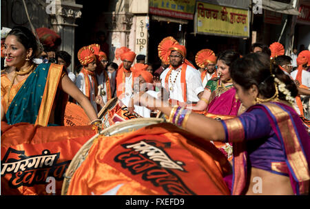 L'image de procession était tourné en Girgaon Mumbai, Maharashtra, Inde Banque D'Images