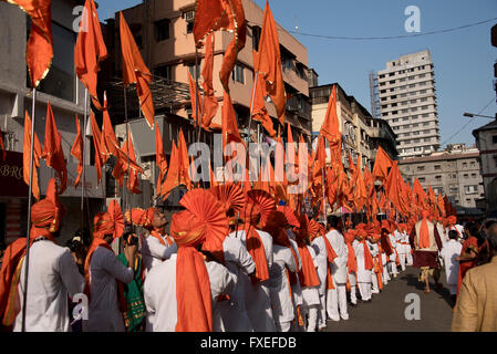 L'image de procession était tourné en Girgaon Mumbai, Maharashtra, Inde Banque D'Images