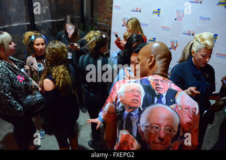 Bernie aime bushwick nyc le 12 avril 2016 rallye parti Banque D'Images