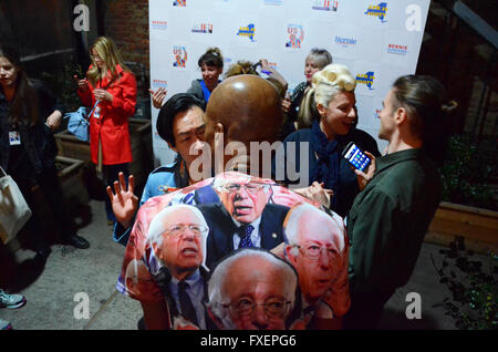 Bernie aime bushwick nyc le 12 avril 2016 rallye parti Banque D'Images