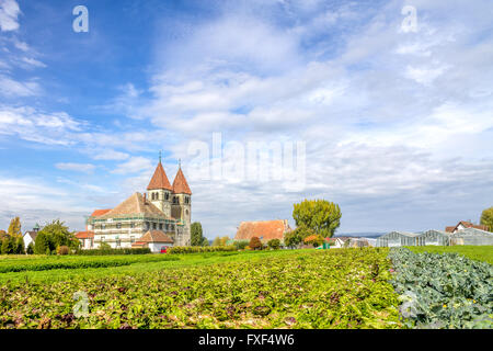 Sankt Peter et Paul, l'abbaye de l'île de Reichenau, Reichenau-Niederzell, Banque D'Images