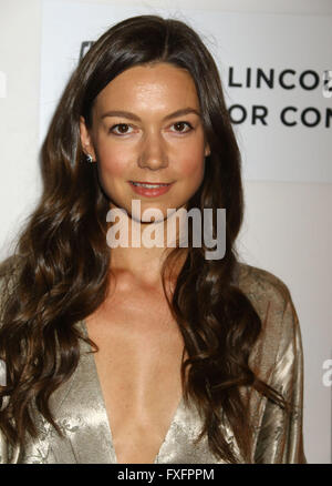 14 avril 2016 - New York, New York, États-Unis - actrice, réalisatrice Kate Maberly assiste à la première de 'NY le marteau et l'Enclume' qui s'est tenue au cours de la 2016 Tribeca Film Festival at John Zuccotti Theatre au CCMB. (Crédit Image : © Kaszerman ZUMA Nancy via le fil) Banque D'Images