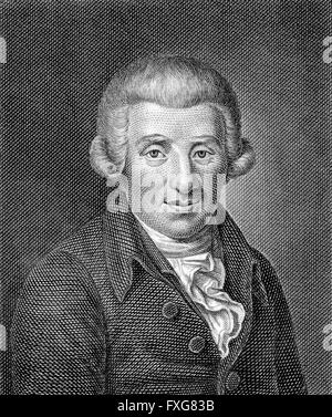 Johann Wilhelm Ludwig Gleim, 1719-1803, un poète allemand du siècle des Lumières, Johann Wilhelm Ludwig Gleim (1719 - 1803), ein deuts Banque D'Images