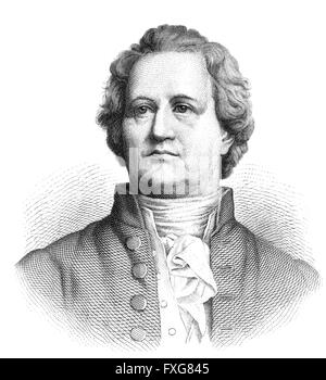 Johann Wolfgang von Goethe, 1749 - 1832, Johann Wolfgang von Goethe, 1749 - 1832 Banque D'Images