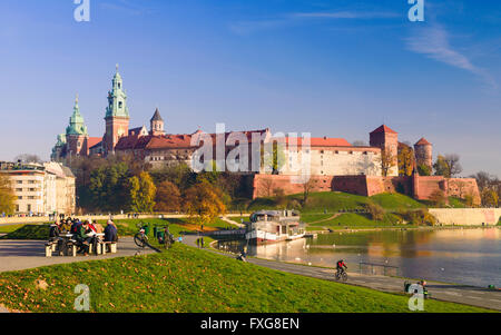 Le château de Wawel, Cracovie, Pologne Petite, Pologne Banque D'Images