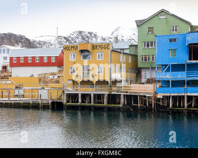 Village de pêcheurs sur l'Île Langoya Nyksund - Vesteralen, Norvège Banque D'Images