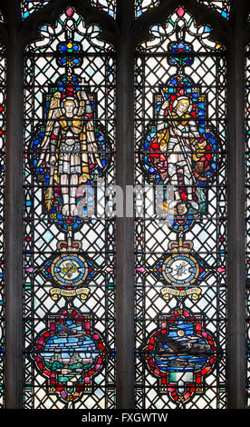 Monument commémoratif du Bomber Command Vitrail. Cathédrale d'Ely, Cambridgeshire, Angleterre Banque D'Images