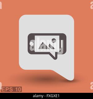 Le pictogramme de l'image ou photo sur smartphone. Concept de vecteur illustration pour la conception. Eps 10 Illustration de Vecteur