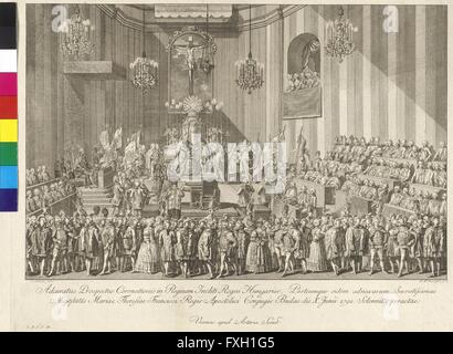 Maria Theresia Kaiserin von Krönung zur Königin von Ungarn am 10. Juni 1792 à Budapest Banque D'Images