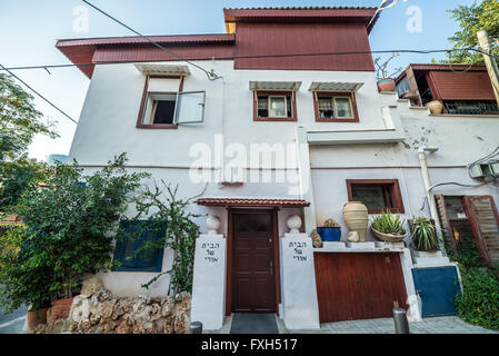 Maison dans quartier de Neve Tzedek à Tel Aviv, Israël Banque D'Images