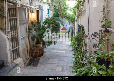 Au cour du quartier de Neve Tzedek, Tel Aviv city, Israël Banque D'Images