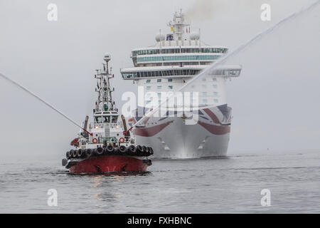 Britannia arrive à Édimbourg Banque D'Images