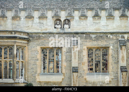 L'extérieur de la salle qu'à Brasenose College (fondé en 1509), de l'université d'Oxford, en Angleterre. Banque D'Images