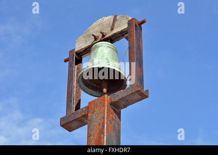 Vieux bronze bell close up Banque D'Images