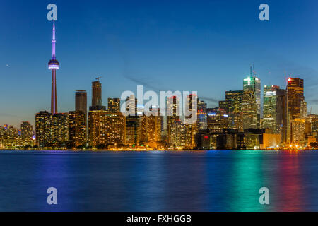 Toronto city at night Banque D'Images