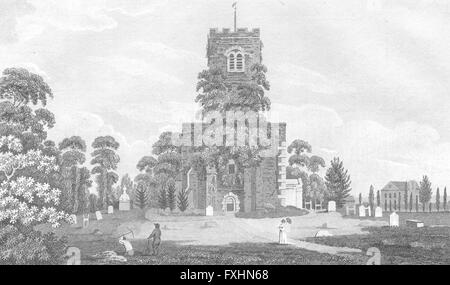 Londres : Stanmore : Hughson, antique print 1805 Banque D'Images