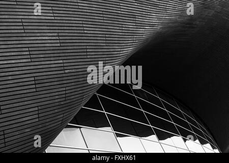 Abstrait Architecture Londres Centre aquatique Banque D'Images