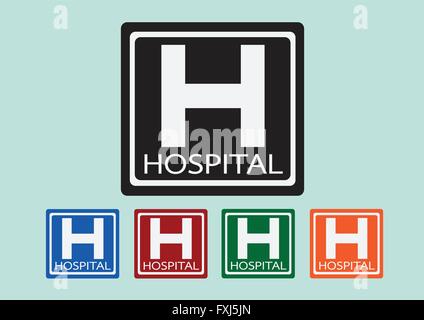 L'icône de l'hôpital illustration Illustration de Vecteur