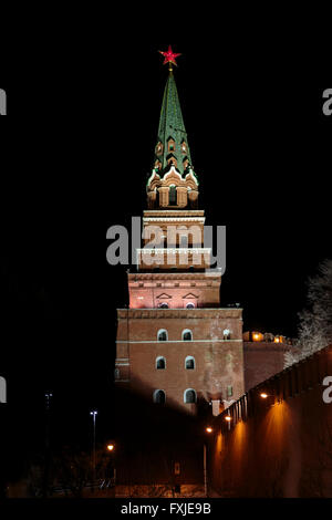 La Russie, Moscou, la Place Rouge, Tour Borovitskaya Banque D'Images