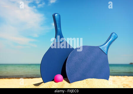 Tennis de plage. Banque D'Images