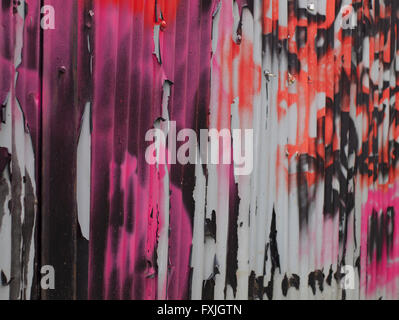Graffiti rose. Banque D'Images