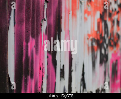 Graffiti rose. Banque D'Images