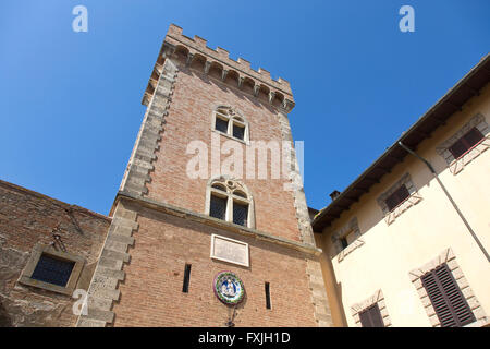 L'ancien château de Bolgheri, Toscane, Italie Banque D'Images