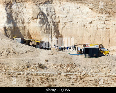 Désert de Judée, près de Wadi Qelt Monastère grec-orthodoxe de Saint George, dans l'est de la Cisjordanie Banque D'Images